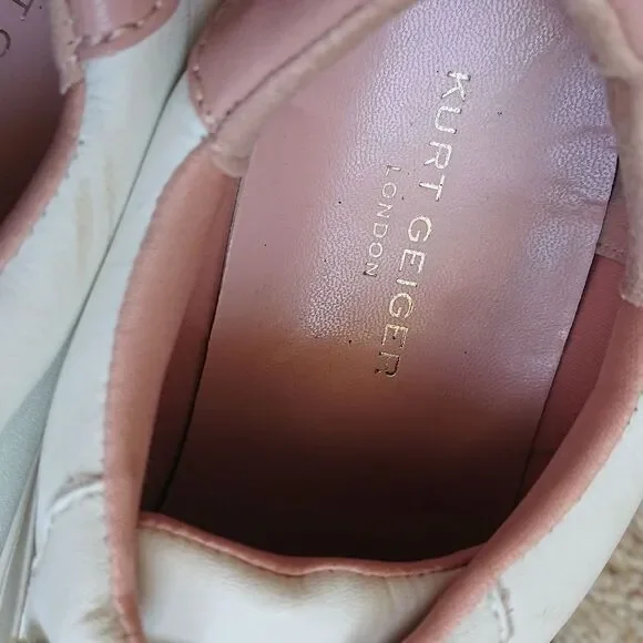 KURT GEIGER LONDONLeather Liviah Sneakers size 5.5 - Picture 8 of 14